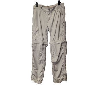 Columbia PFG Omni Shade Women 10 Beige Cargo  Pants Convertible Fishing Outdoors